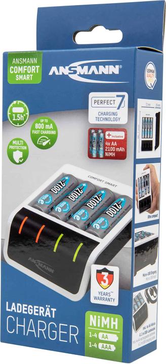 Immagine prodotto Ansmann Comfort (4 pz., AA, 2100 mAh, Batteria + Caricabatterie)