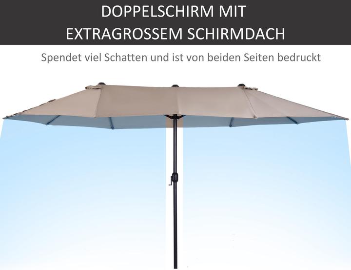 Image du produit Outsunny Parapluie de marché avec manivelle (2.70 m)