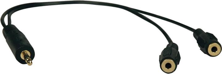 Eaton Adattatore per cavo stereo mini da 3,5 mm con splitter a Y per altoparlanti e cuffie da M a 2x F 1 f (0.31 m)