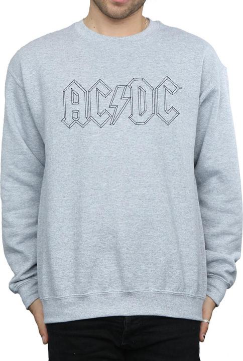 AC/DC Schwarz Outline Logo Baumwolle Sweatshirt