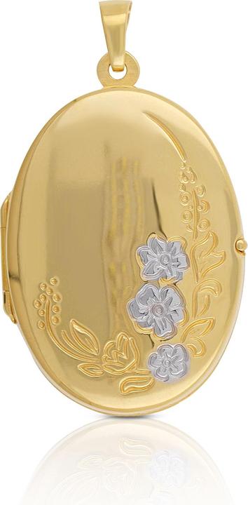 Muau Medaillon Blumen (750/18K Gelbgold)