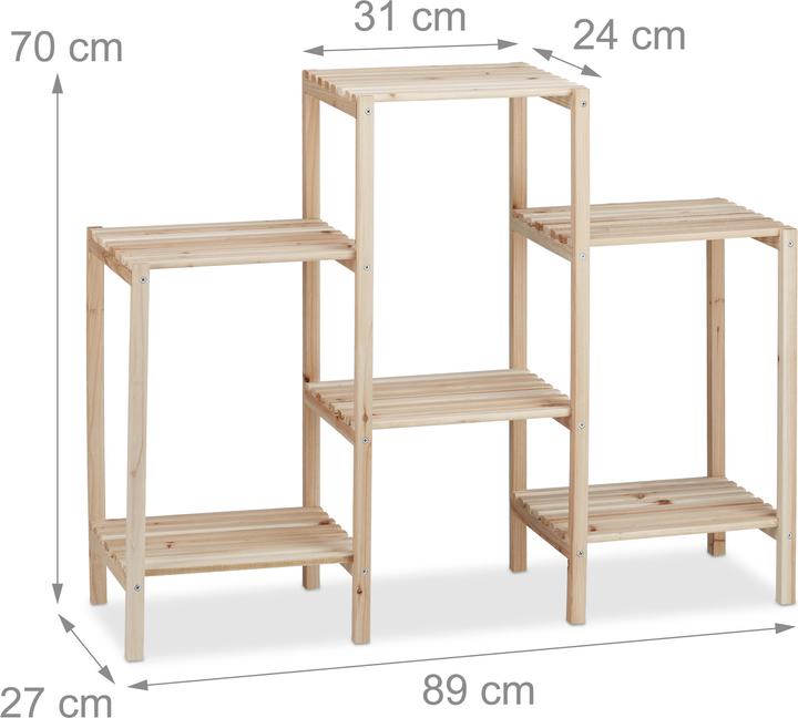 Actual product image Relaxdays Flower Ladder Rack