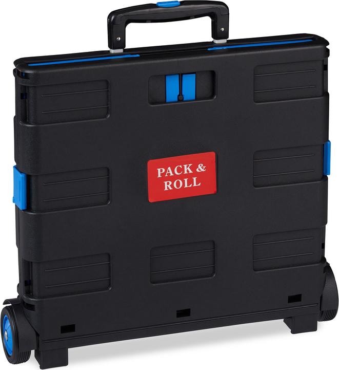 Actual product image Relaxdays Folding Shopping Trolley, Telescopic Handle