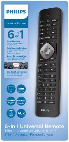 Actual product image Philips Srp2018/10 (Universal remote control, Miracast)