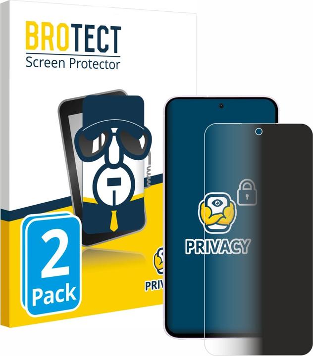 Produktbild BROTECT Sichtschutzfolie Anti-Spy Privacy Folie Blaulicht-Schutz (2 Stück, Samsung Galaxy A56)