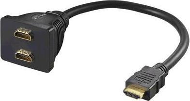 Actual product image MicroConnect HDMI 19M - 2X HDMI 19F Male to 2X Female. 0.20meter cable (0.20 m, HDMI)