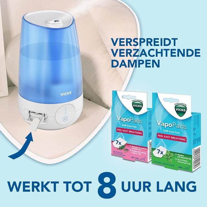 Immagine prodotto Vicks Mini Kaltluft Ultraschall-Luftbefeuchter VUL565E (35 m²)