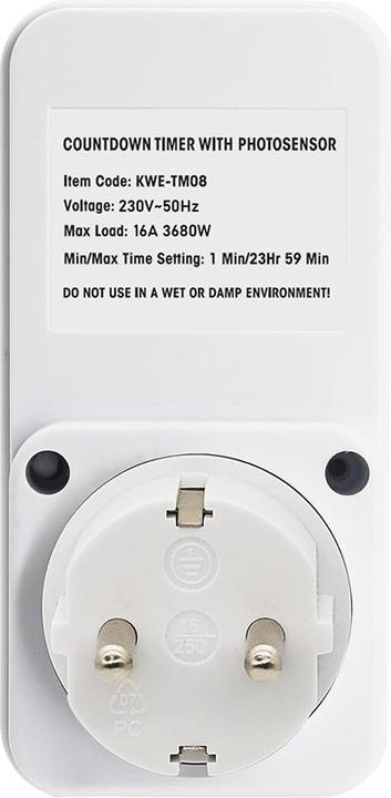 Actual product image Offgridtec Timer with twilight switch for 230V 50Hz max. 16A Schuko socket outlet
