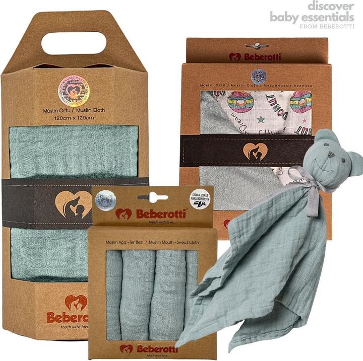 Image du produit Beberotti Muslin Baby Handkerchief-muslin face Towel 4 pieces in each (25 cm, 25 cm)