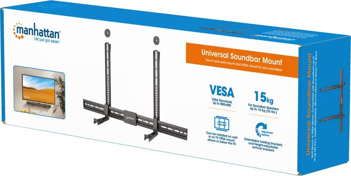 Actual product image Manhattan Universal Soundbar Bracket Wall / VESA Mounting (1 pcs., Wall installation, Height-adjustable)