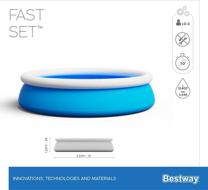 Immagine prodotto Bestway Set da piscina Fast Set 457x122cm (Ø 457 x 122 cm)