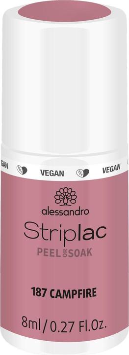 Alessandro Striplac Peel or Soak off Campfire (187 Campfire, Gel-Effect Nail Polish)