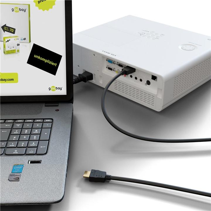 Productafbeelding Goobay Hoge-snelheid HDMI kabel met Ethernet (2 m, HDMI)