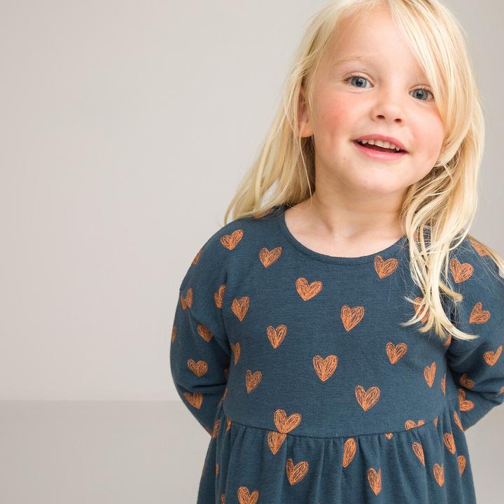 Produktbild La Redoute Collections Langärmeliges Kleid mit Herzen (86)