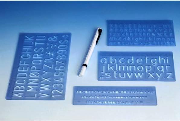Produktbild Wedo Schriftschablonen Set (118 mm)