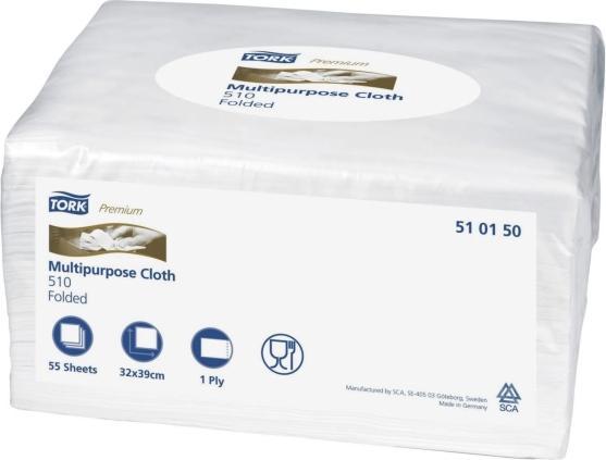Actual product image Tork 510150, Paper, White, 320 mm, 385 mm, 55 pc(s), 195 mm (1 pcs.)