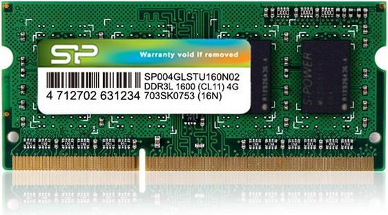 Produktbild Silicon Power SP004GLSTU160N02 (1 x 8GB, 1600 MHz, DDR3L-RAM, SO-DIMM)