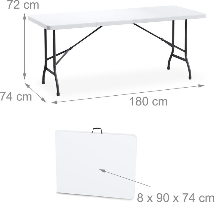 Actual product image Relaxdays garden table (180 cm)
