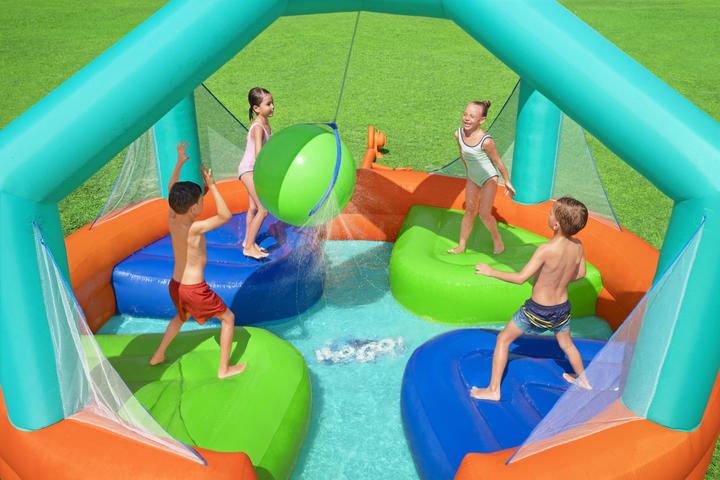 Produktbild Bestway aufblasbares Spielcenter Dodge & Drench Water Park, 4,5 x 4,5 x 2,68 m, 53383
