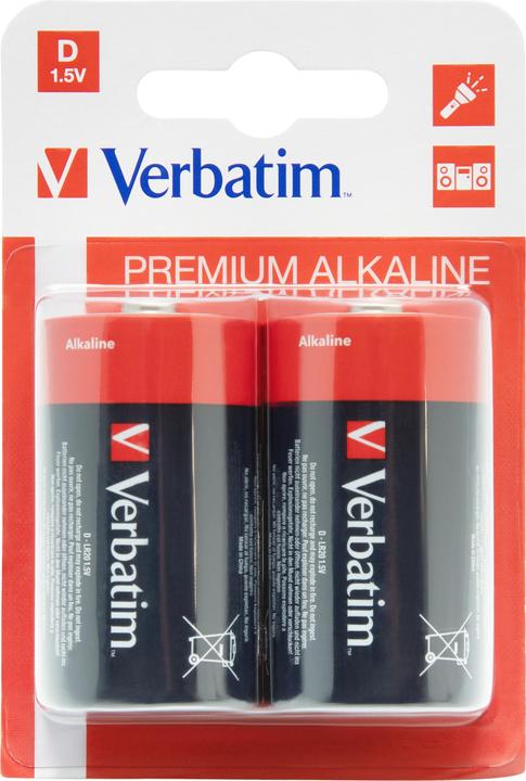 Image du produit Verbatim Pack 2 Piles D (2 pcs, D)