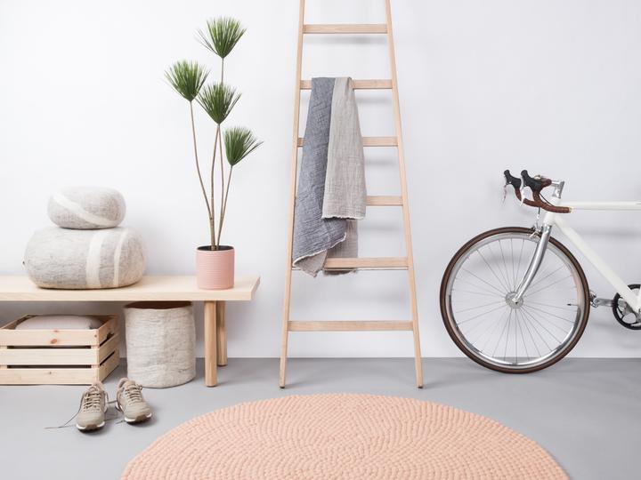 Actual product image Myfelt Merle felt ball rug round (140 x 140 cm)