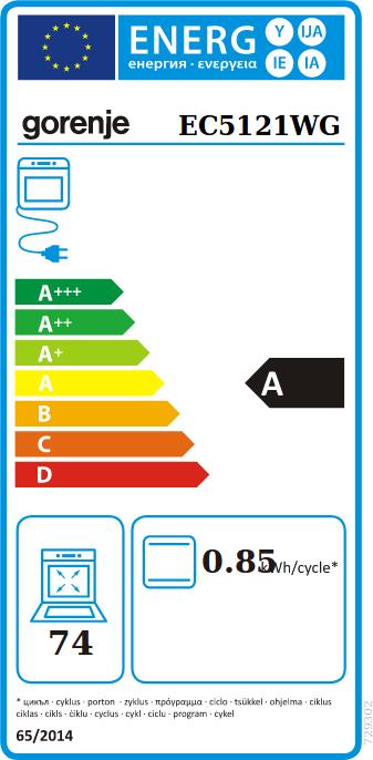 Energie-Label Gorenje EC 5121 WG