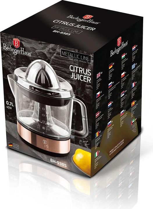 Produktbild BerlingerHaus BH9385 Zitruspresse 1.5 Liter Metallic Line Rose Gold