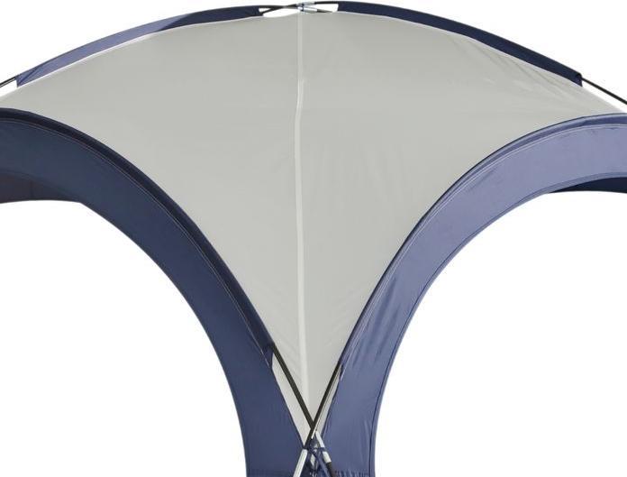 Produktbild Swisshandel24 Festzelt Partyzelt Sonnenschutz wetterfest Glasfaserstange + Polyester Cremeweiss + Blau 3,5 x 3,5 x (350 cm, 350 cm)