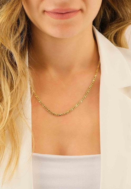 Image du produit Muau Carrera (Or jaune, Or blanc, or rose ou tout simplement en argent ici. Les colliers peuvent être portés en combinaison avec des boucles d'oreilles élégantes ou des bracelets comme des vénitiens ou des ancres., 50 cm)