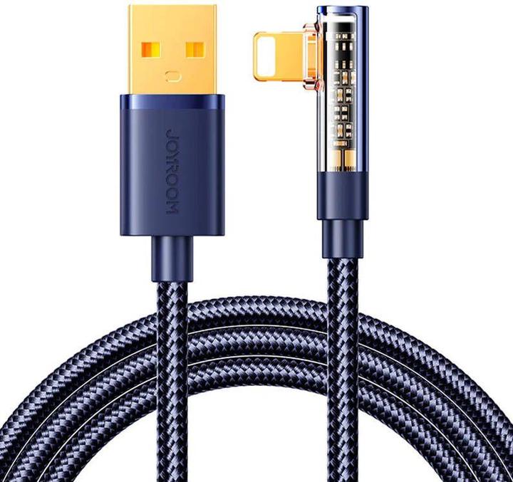 Produktbild Joyroom S-UL012A6 2.4A USB-A to Lightning Right Angle Fast Charging Data Cable 1.2m-Blue (1.20 m, USB 3.2 Gen 1)