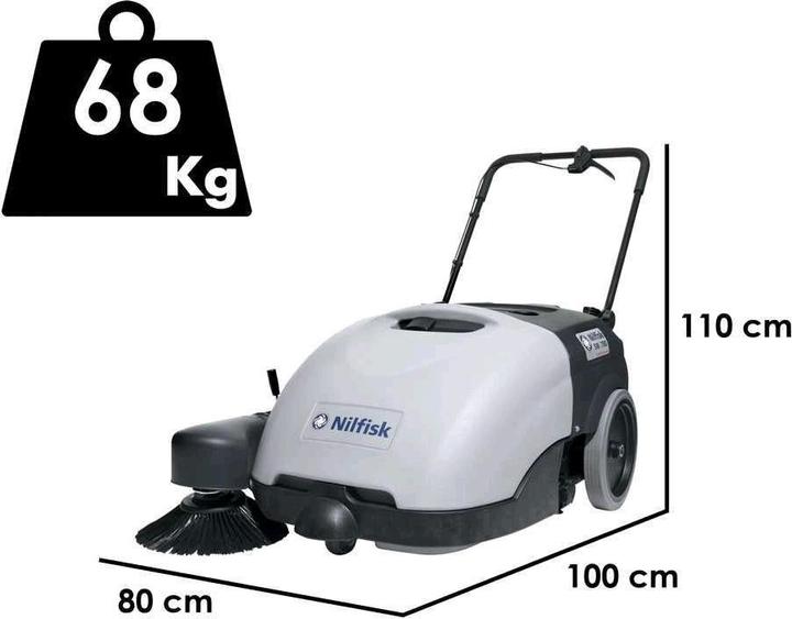 Actual product image Nilfisk SW750 battery sweeper