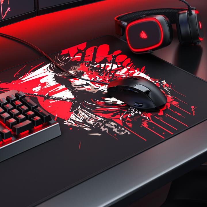 Produktbild Titanwolf Gaming Mauspad, 900 x 400mm XXL Speed Gaming Mausmatte, Mousepad Extragrosse Fläche, Samurai (XXL)