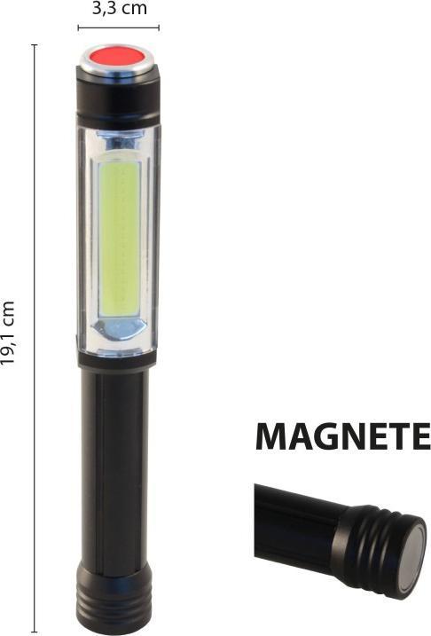 Produktbild Velamp LED-Taschenlampe IN256, mit rotem Blitz, für Notlagen oder Werkstatt (3.30 cm, 400 lm)