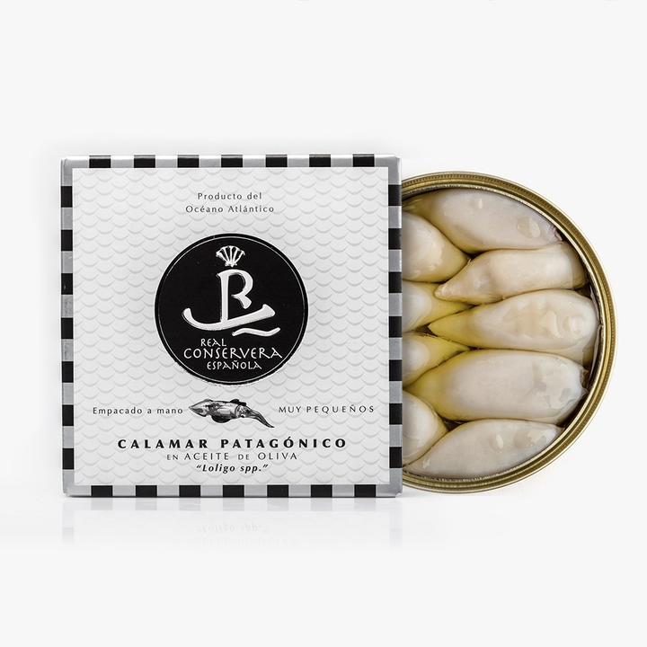 Produktbild Real Conservera Española Tintenfisch in Olivenöl (80 g)