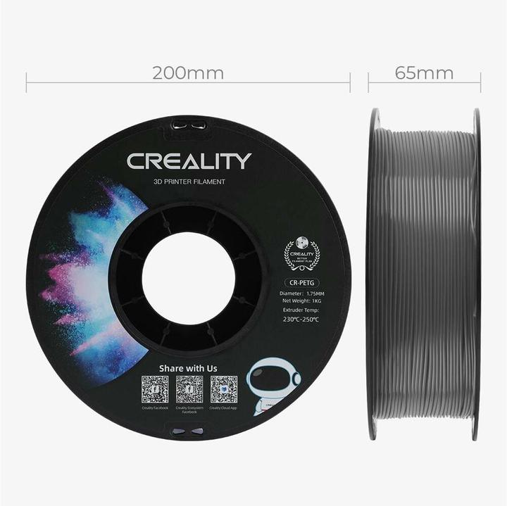 Image du produit Creality Filament (PETG, 1.75 mm, 1000 g, Gris)