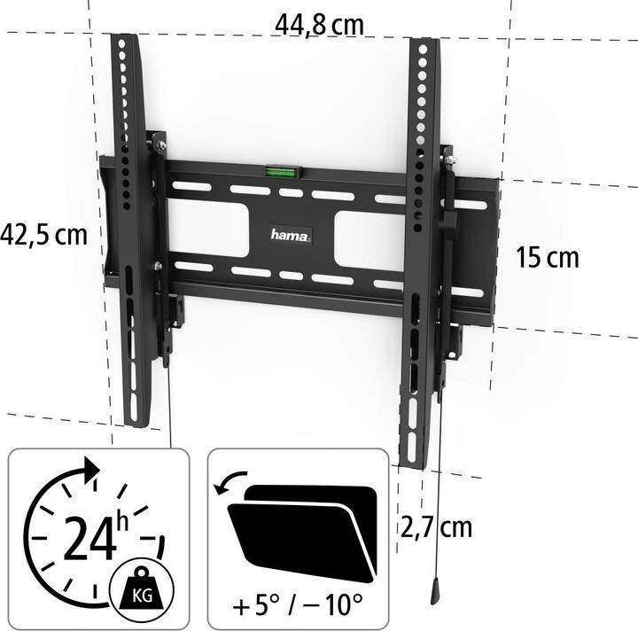 Immagine prodotto Hama 220859 TV-WH (Muro, 65", 50 kg)