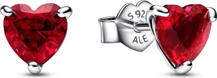 Productafbeelding Pandora Rode hart oorbellen (Sterling zilver 925)