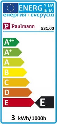 Energy Label Paulmann Flickering candle (E27, 3 W, 1 lm, 1 x)