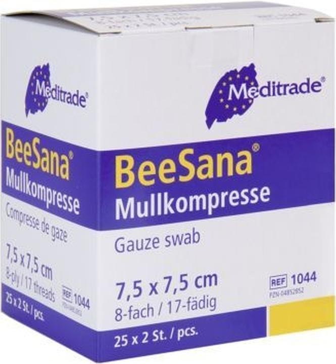Produktbild Henry Schein Mullkompressen 7.5 cm x 7.5 cm / 8-fach / steril / Doppelpack