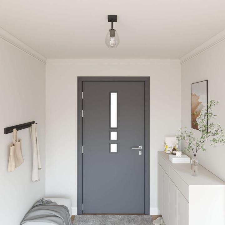 Image du produit VidaXL Deckenleuchten mit verstellbarem Glaslampenschirm Anthrazit E27 (E27)
