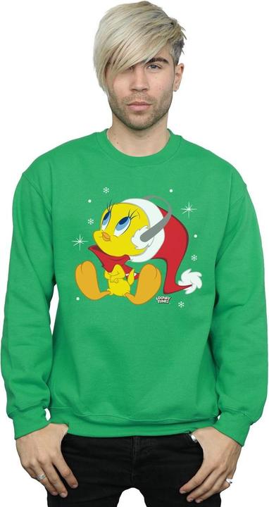Actual product image Looney Tunes Mens Christmas Tweety Sweatshirt (L)