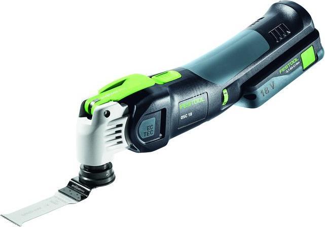 Actual product image Festool Battery Oscillator OSC 18 Li E-Basic Set