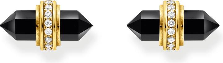 Image du produit Thomas Sabo Boucles d'oreilles avec cristal Onyx noir Argent (Or jaune 750 plaqué or, Argent sterling 925)