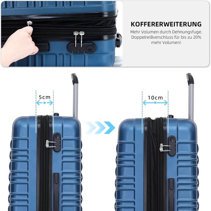 Immagine prodotto Beibye Erweiterbarer Hartschalenkoffer (45 l, Bagaglio a mano (fino a 50 litri))