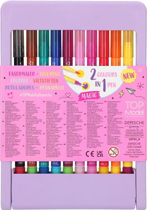 Immagine prodotto Depesche Penne in fibra Magic Top Model 10 pezzi (Multicolore, 10 x)