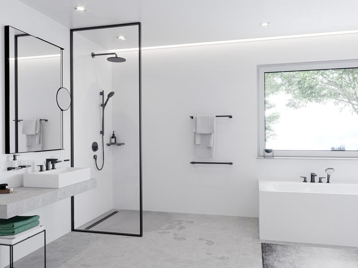Produktbild hansgrohe Seifenablage AddStoris, mattschwarz