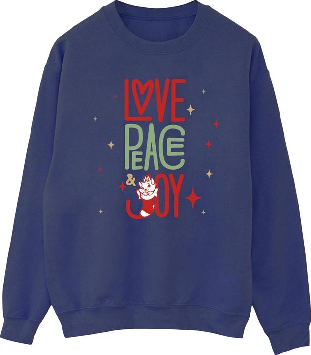 Actual product image Disney Womens/Ladies The Aristocats Marie Love Peace Joy Sweatshirt (XXL)