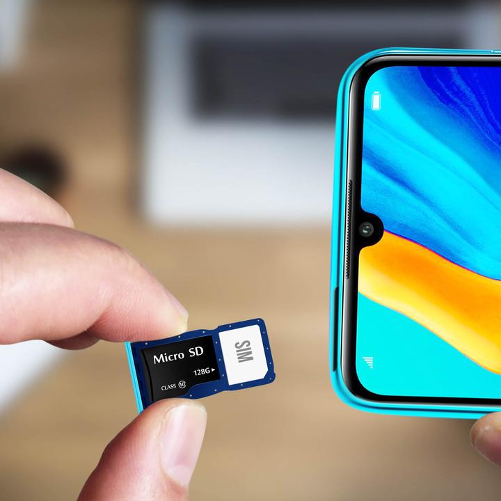 Produktbild Clappio Nano-Sim-Kartenhalter, Micro-SD Halter Ersatzteil für Huawei P30 Lite Blau (SIM-Halterung, Huawei P30 Lite)