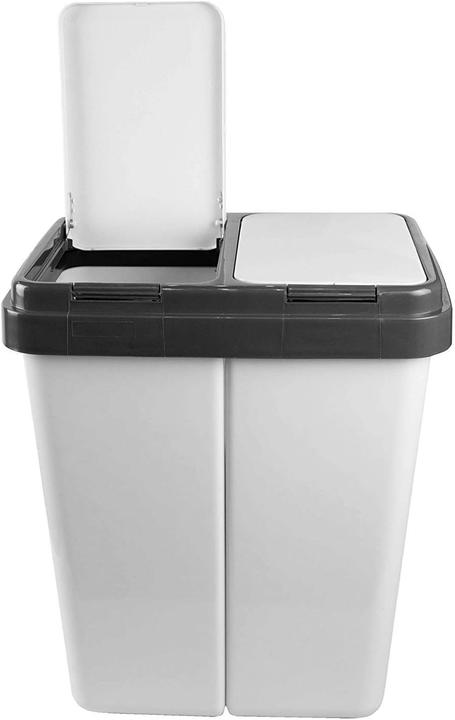 Immagine prodotto Alpfa Cestino per rifiuti 2x25 litri, bianco (50 l)