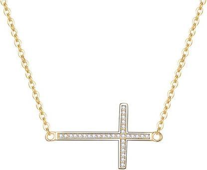 Immagine prodotto Beneto Collana in argento placcato oro con croce AGS196 / 47-GOLD (L)